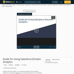 Guide for Using Salesforce Einstein Analytics PowerPoint Presentation - ID:10865582