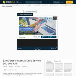 Salesforce Voicemail Drop Service 360 SMS APP PowerPoint Presentation - ID:10889442