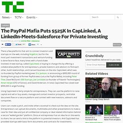 The PayPal Mafia Puts $525K In CapLinked, A LinkedIn-Meets-Salesforce For Private Investing