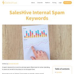SalesHive Internal Spam Keywords