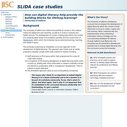 Salford - SLiDA Case Studies - Brookes Wiki