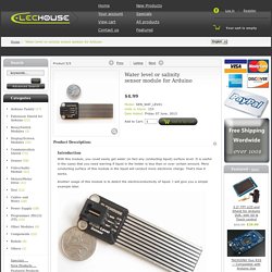 Water level or salinity sensor module for Arduino [SEN_WAT_LEV01] - $4.99 : Elechouse, Arduino Play House