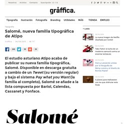 Salomé, nueva familia tipográfica de Atipo