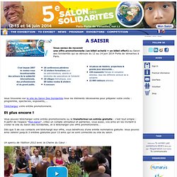 Salon des Solidarités, 12 au 14 juin 2014 à la Porte de Versailles