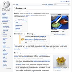 Salsa (sauce) - Wikipédia, l'encyclopédie libre