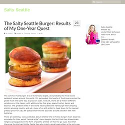 The Salty Seattle Burger: Results of My One-Year Quest