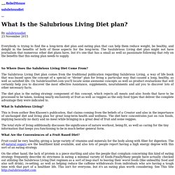salubriousdiet - What Is the Salubrious Living Diet plan?