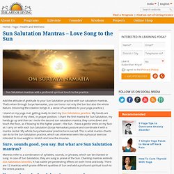 Surya Namskar Mantras Meaning