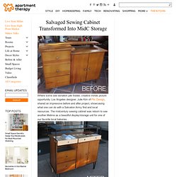 Salvaged Sewing Cabinet Transformed Into MidC Storage