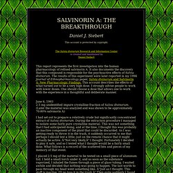 Salvinorin A - The Breakthrough