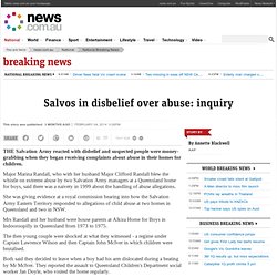 Salvos in disbelief over abuse: inquiry