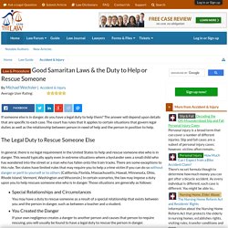 Good Samaritan Laws & the Duty to Help or Rescue Someone · TheLaw.com