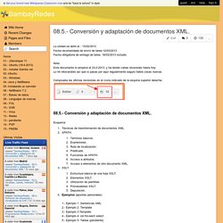 SambayRedes - 08.5.- Conversión y adaptación de documentos XML.