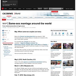 Same-sex marriage around the world - World