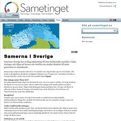 Samerna i Sverige - Sametinget