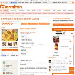 Samoussa au boeuf (façon Coco) - Recette de cuisine Marmiton : une recette