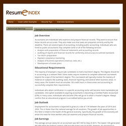 Sample Accountant Resume