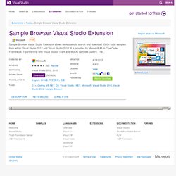 Sample Browser Visual Studio Extension