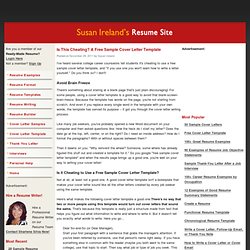 Free Resume, Cover Letter Examples and Tips by Susan Ireland