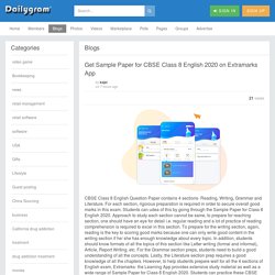Get Sample Paper for CBSE Class 8 English 2020 on Extramarks App