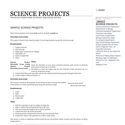 Sample Science Projects