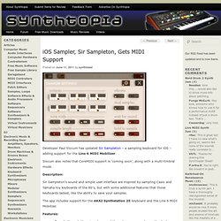 iOS Sampler, Sir Sampleton, Gets MIDI Support