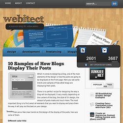 10 Samples of How Blogs Display Their Posts