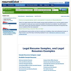 Legal Resumes