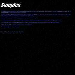 wav samples wave - FNC - Freak Noise Creator -