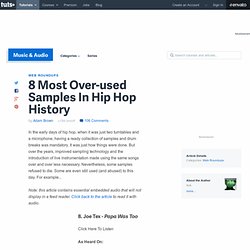 8 Most Over-used Samples In Hip Hop History