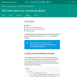   API Client Library for JavaScript (Beta)  