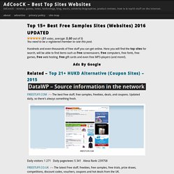 Top 15+ Best Free Samples Sites (Websites) 2015 UPDATED
