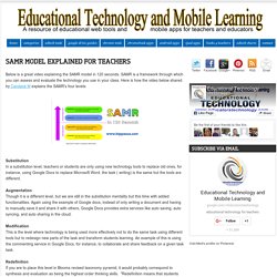 SAMR Model Explained for Teachers ~ Educational Technology and Mobile Learning