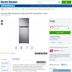 Samsung 400L Top Mount Fridge with Twin Cooling Plus - Steel - Fridges - Appliances - Kitchen Appliances