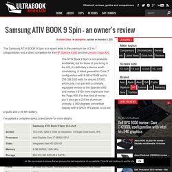 Samsung ATIV BOOK 9 Spin - an owner's review