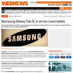 Samsung Galaxy Tab S, in arrivo nuovi tablet