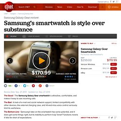 Samsung Galaxy Gear smartwatch Review - Watch CNET's Video Review