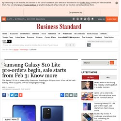 Samsung Galaxy S10 Lite pre-orders begin, sale starts from Feb 3: Know more