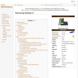 Samsung Galaxy S Series - XDA-Developers