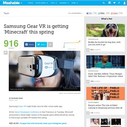 Samsung Gear VR is getting 'Minecraft' this spring