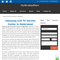 Samsung LCD TV Service Center in Hyderabad
