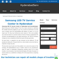 Samsung LED TV Service Center in Hyderabad