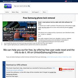 Free Samsung Phone Lock Removal Software