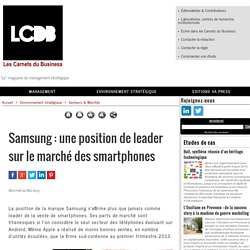 Samsung : une position de leader sur le marché des smartphones