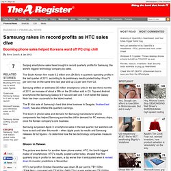 Samsung rakes in record profits as HTC sales dive