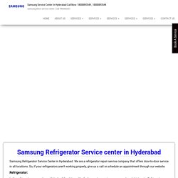 Samsung Refrigerator Service center in Hyderabad