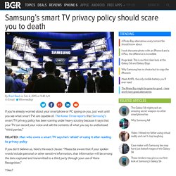 Samsung smart TV privacy policy: Yikes!