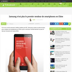 Samsung n'est plus le premier vendeur de smartphones en Chine