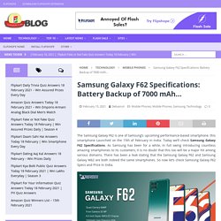 Samsung Galaxy F62 Specifications and flash sale date