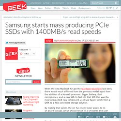 Samsung starts mass producing PCIe SSDs with 1400MB/s read speeds